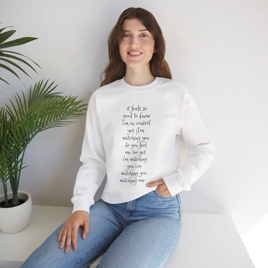 Music Lover Heavy Blend Sweatshirt - I'm Watching You Watching Me Rock Song SHADOO by Empress-E