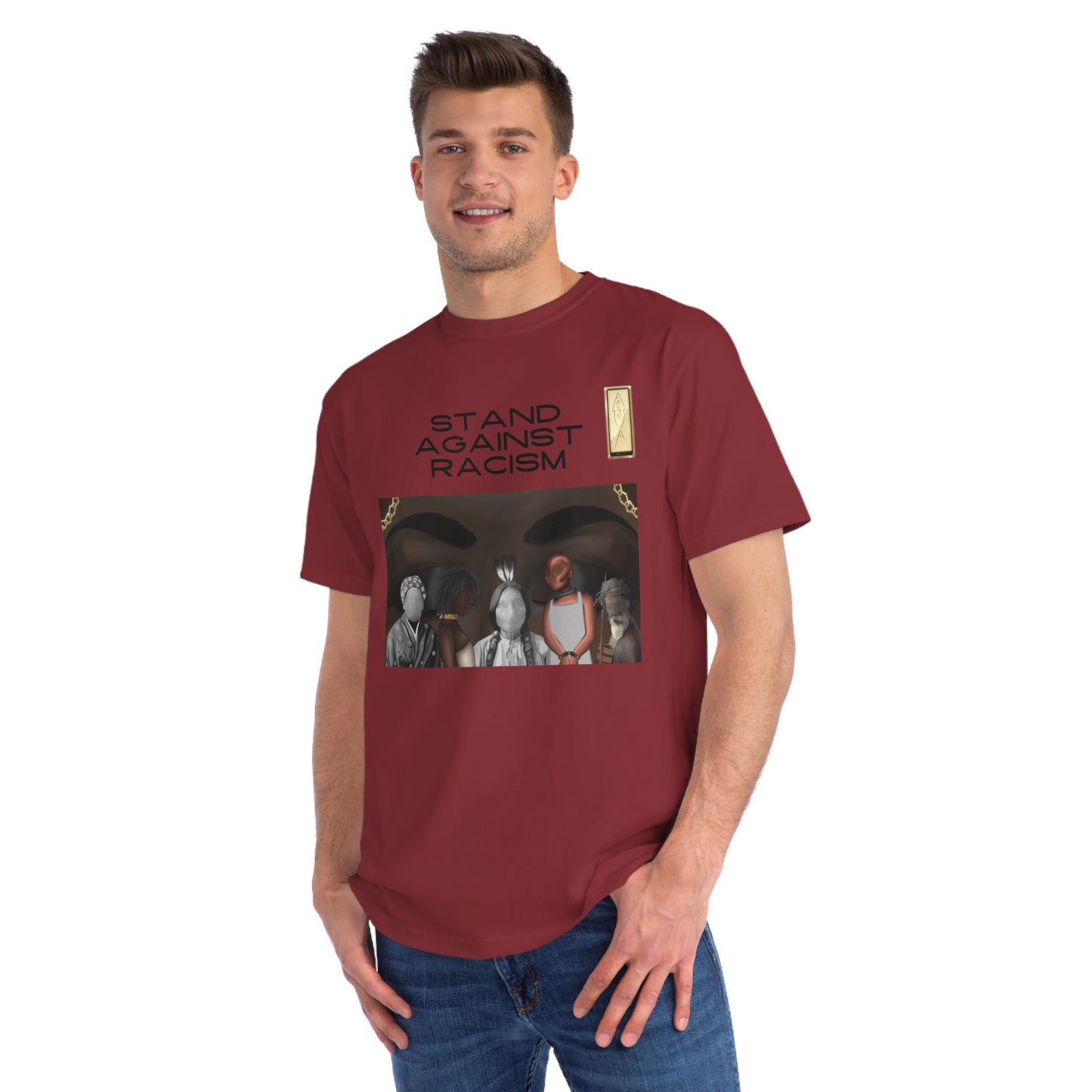 Unisex Organic T-Shirt - Stand Against Racism Graphic Tee
