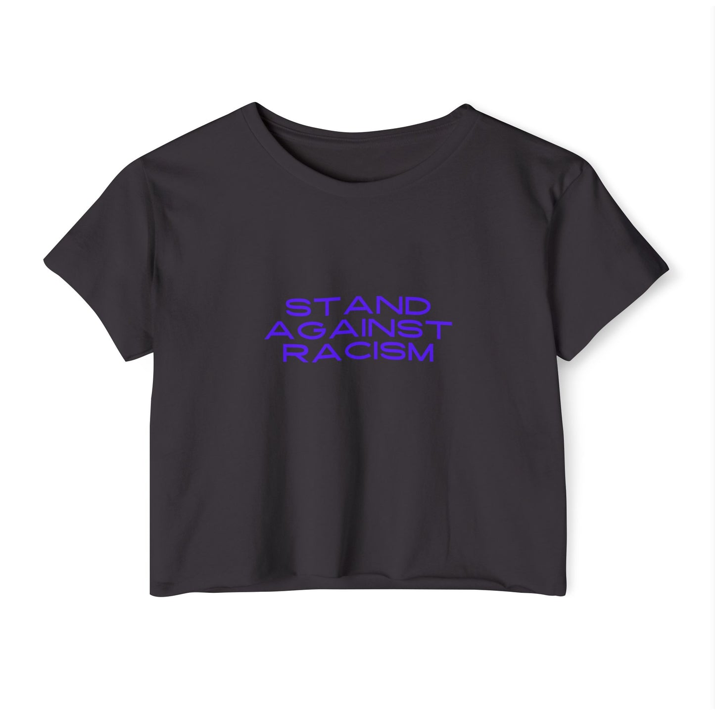 Women's Crop Top - Stand against racism AFUA, Festival Shirt, Music Festival Top, Boho Chic Clothing, Activist Apparel