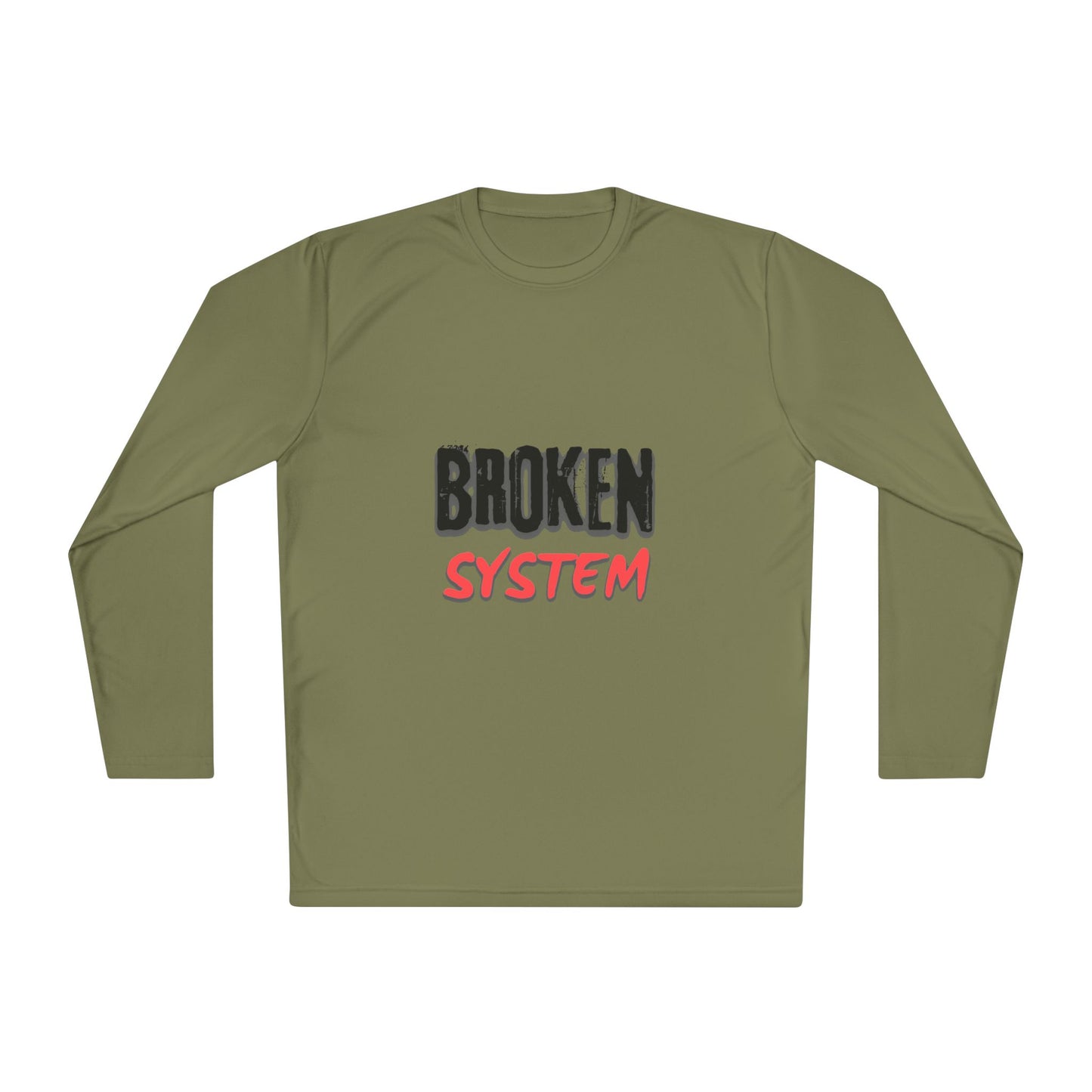 Broken System Unisex Lightweight Long Sleeve Tee - Trendy Graphic Tee, Rebellion Shirt, Activist Clothing, Protest Apparel, Political