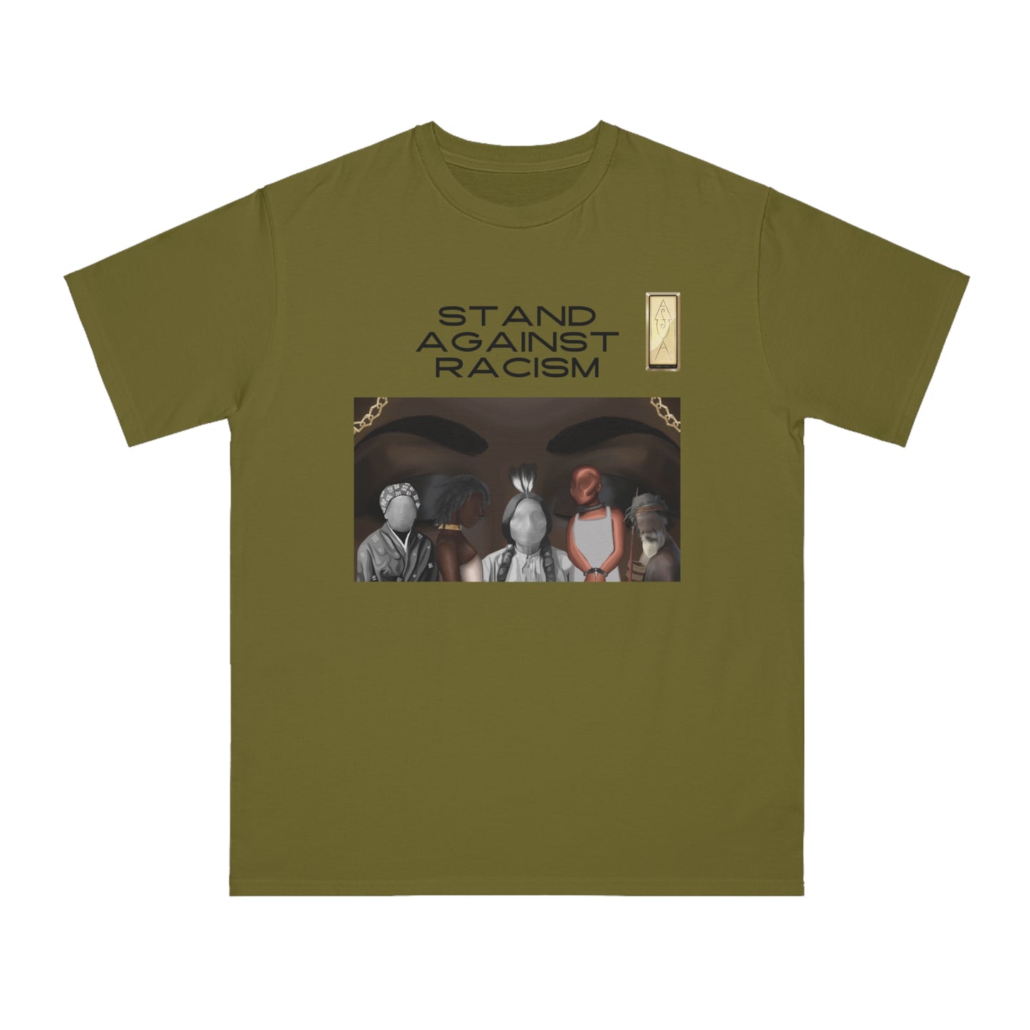 Unisex Organic T-Shirt - Stand Against Racism Graphic Tee