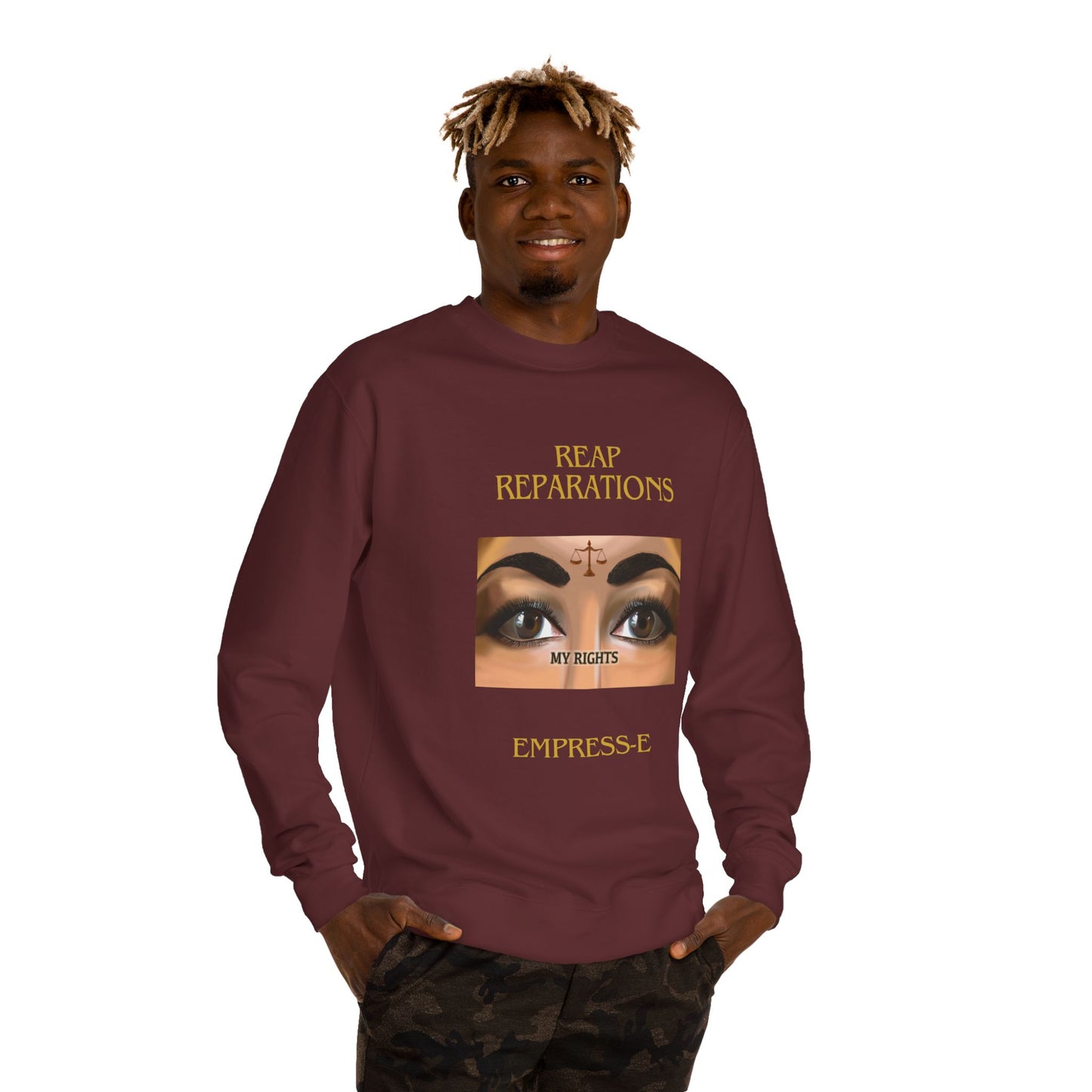 Black History Empress-E Unisex Crew Neck Sweatshirt -My  Rights Reparations