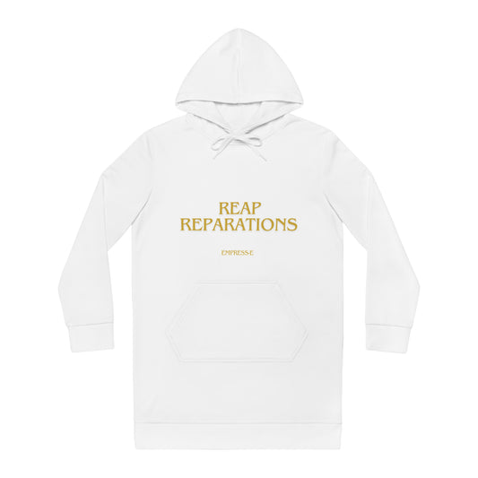 Women's Hoodie Dress (AOP) REAP REPARATIONS