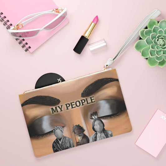 My People Black Clutch Bag