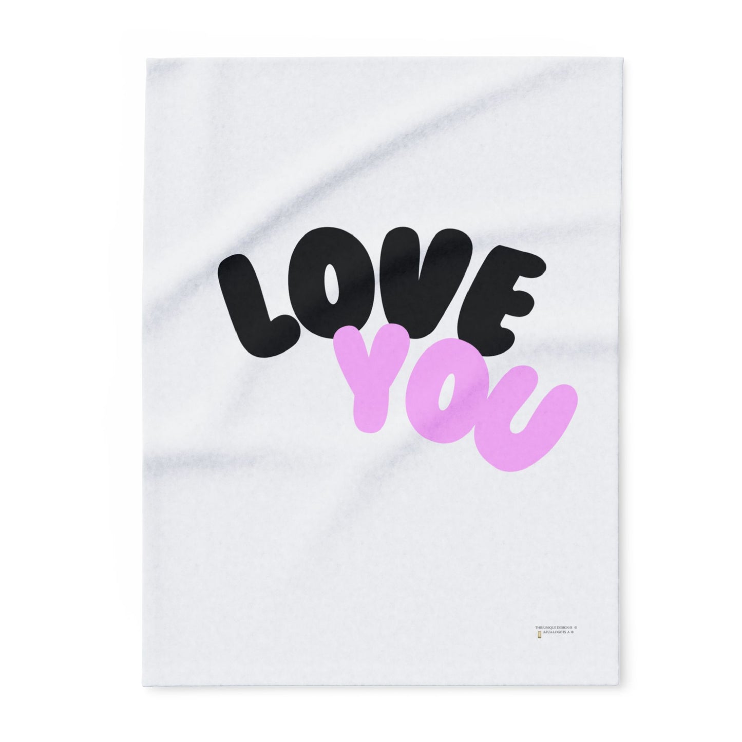 Fleece Blanket - 'Love You' Design
