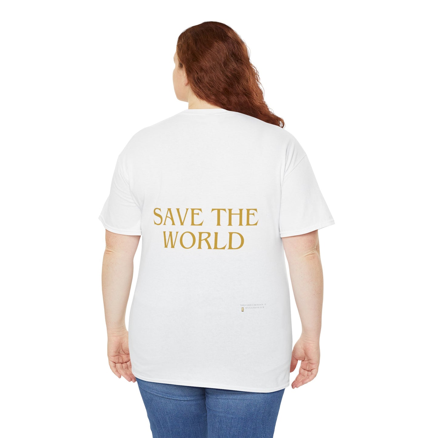 T-Shirt SAVE THE WORLD - GLOBAL WARMING  - TIME IS TICKING POLLUTION'S WINNING