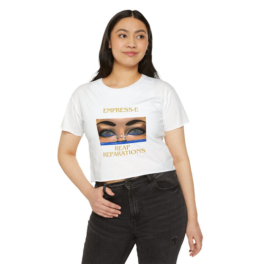Woman's Crop Top Reap Reparations The slave trade Empress-E