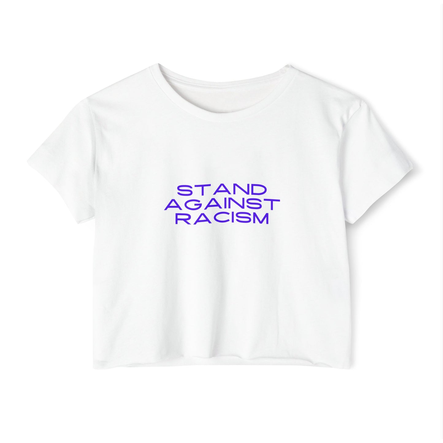 Women's Crop Top - Stand against racism AFUA, Festival Shirt, Music Festival Top, Boho Chic Clothing, Activist Apparel
