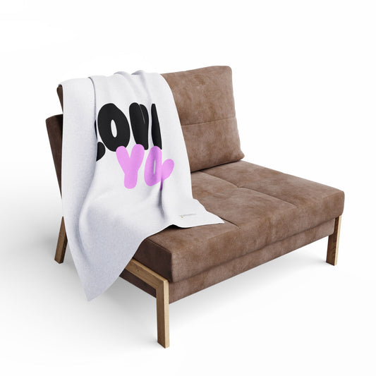 Fleece Blanket - 'Love You' Design