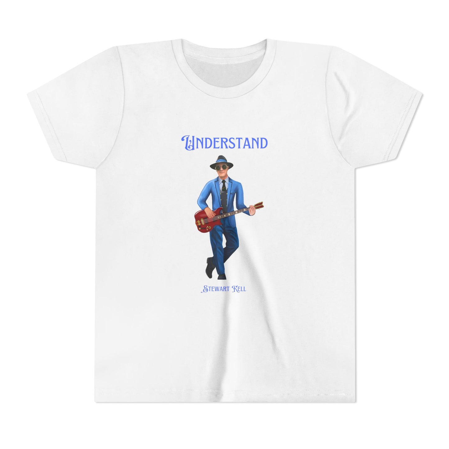 Music Lover Youth Tee UNDERSTAND human race to find peace by Stewart Kell