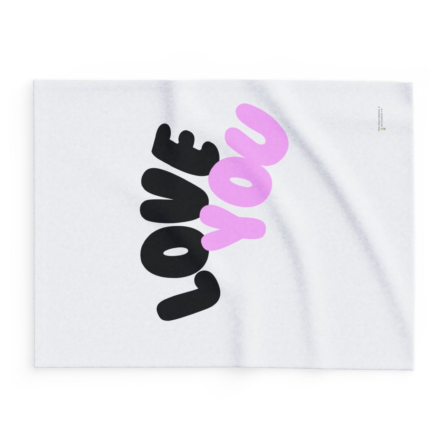 Fleece Blanket - 'Love You' Design