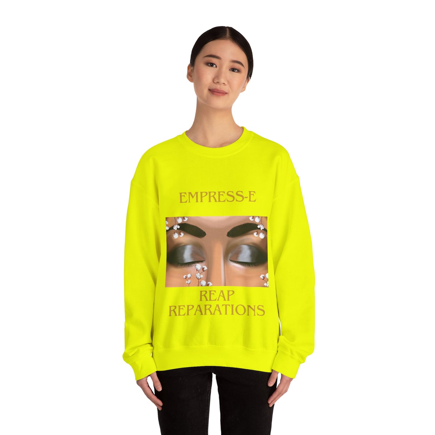Unisex Heavy Blend™ Crewneck Sweatshirt. :  EMPRESS-E. COTTON FIELD.