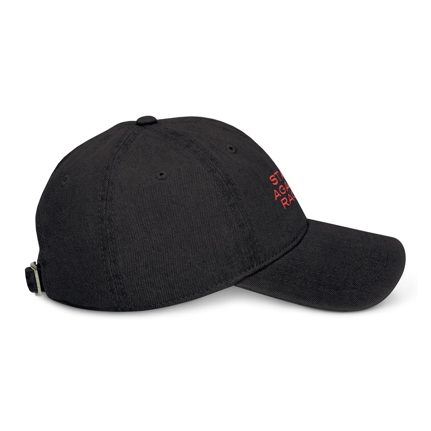 Embroidered Denim Hat - 'Stand Against Racism'