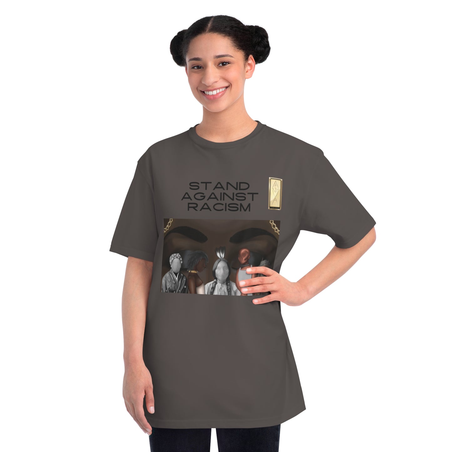 Unisex Organic T-Shirt - Stand Against Racism Graphic Tee