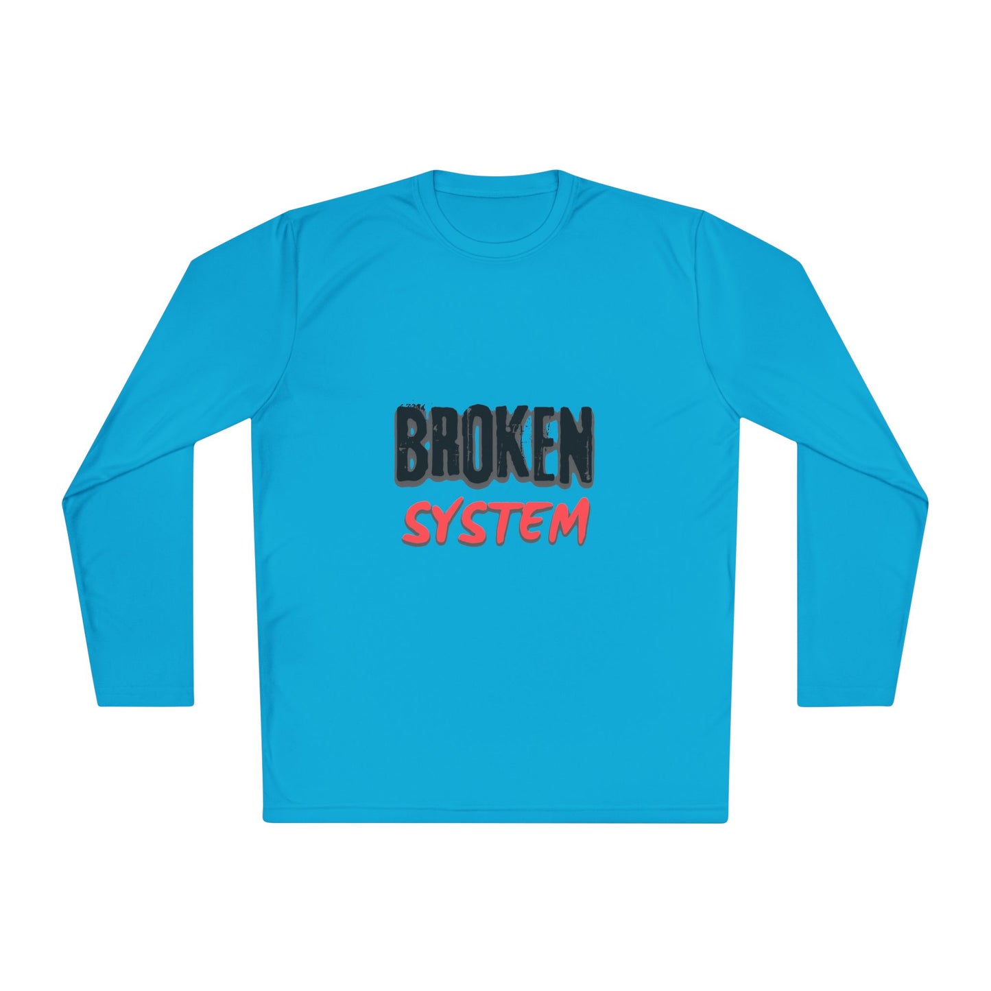 Broken System Unisex Lightweight Long Sleeve Tee - Trendy Graphic Tee, Rebellion Shirt, Activist Clothing, Protest Apparel, Political